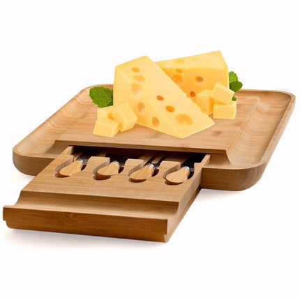 Bamboo Cutting Board with Knife Drawer | Multifunction Kitchen Board