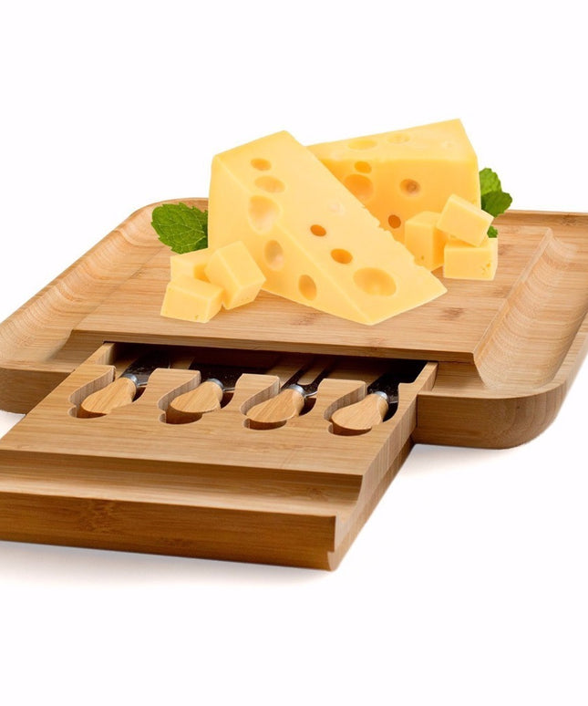Bamboo Cutting Board with Knife Drawer | Multifunction Kitchen Board
