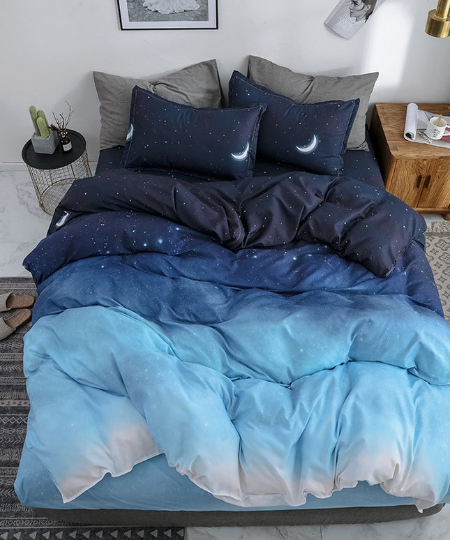 Blue Ombre Night Sky Bedding Set – Single, Double & King | Ikeame