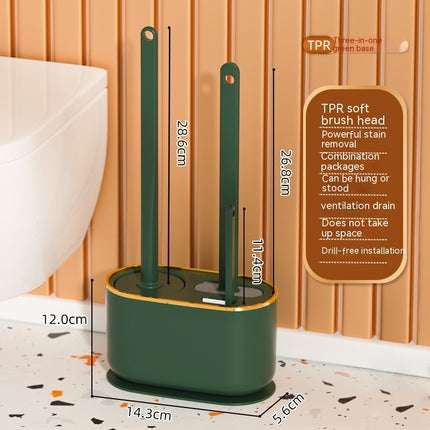 Wall-Mounted Silicone Toilet Brush | Flexible No Dead Angle Cleaning – Ikeame