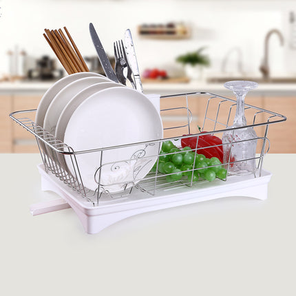 Countertop Dish Draining Rack – Stainless Steel Kitchen Organiser | Ikeame