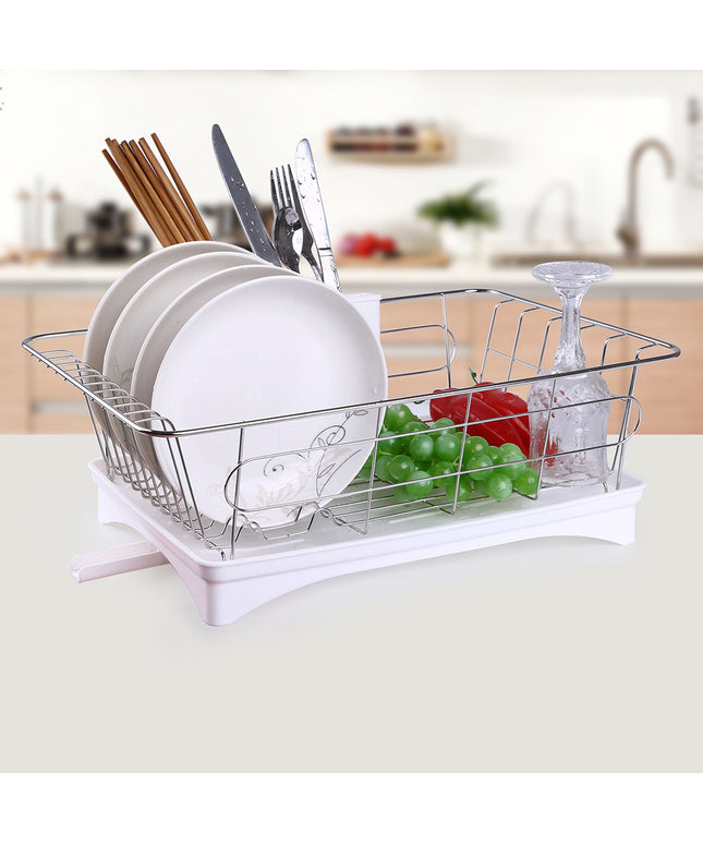 Countertop Dish Draining Rack – Stainless Steel Kitchen Organiser | Ikeame