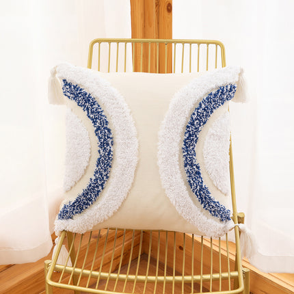 Bohemian Tufted Cushion Cover | Geometric Tassel Pillow