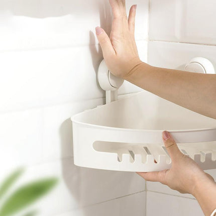 No-Drill Wall Hanging Bathroom Shelf with Double Hook