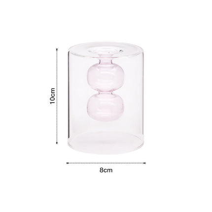 Double Glass Vase – Colour-Shift Transparent Statement Décor
