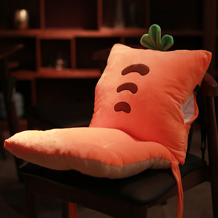 Cute Animal Seat Cushion with Backrest | Plush Chair Hugger