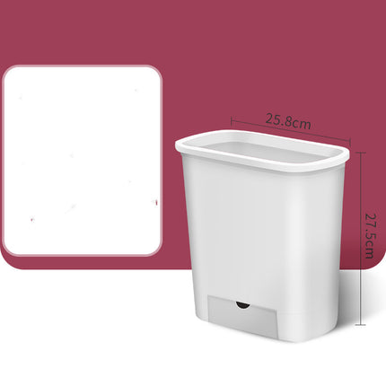 Wall-Mounted Trash Can 🗑️ – Built-In Bag Dispenser, Space-Saving Bin