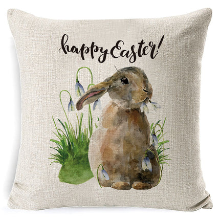 Easter Cushion Covers 45x45 | Bunny & Egg Spring Pillows
