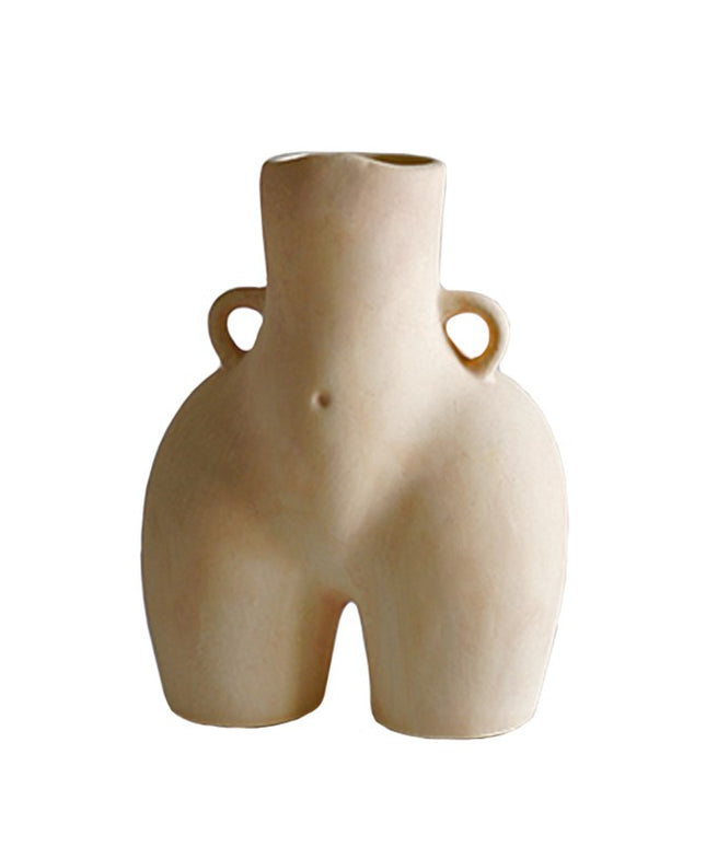 Nordic Female Form Vase – Minimalist Ceramic Body Sculpture