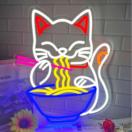 Noodle Cat LED Lamp – Rechargeable Cute Animal Light