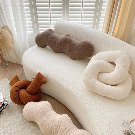 Sculptural Knot Cushion | Wavy & Twist Sofa Pillow