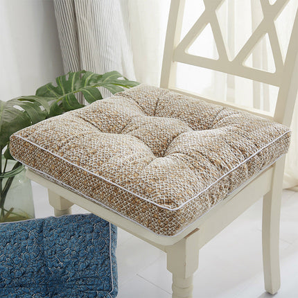 Square Dining Chair Cushion – Camel & Blue