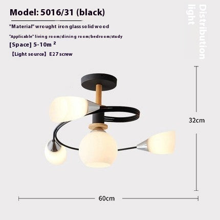 Spiral LED Droplight – Sculptural Luxury Chandelier | 4 or 6 Lamps