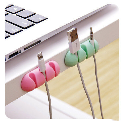 Silicone Cable Clips – Pastel Wire Organiser for Desk
