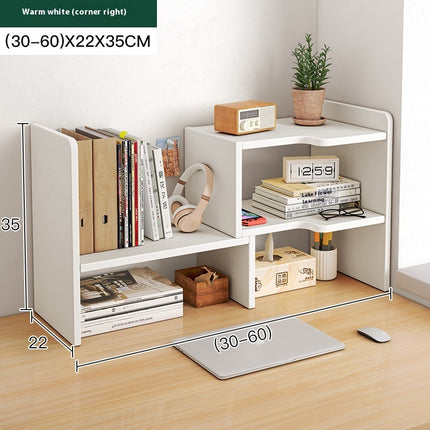 Adjustable Desktop Bookshelf Retractable Desk Organiser