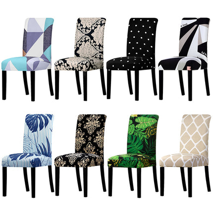 Stretch Dining Chair Covers | Elastic Printed Chair Slipcovers