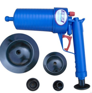 Air Power Drain Blaster Gun – High-Pressure Pipe Cleaner with 4 Attachments