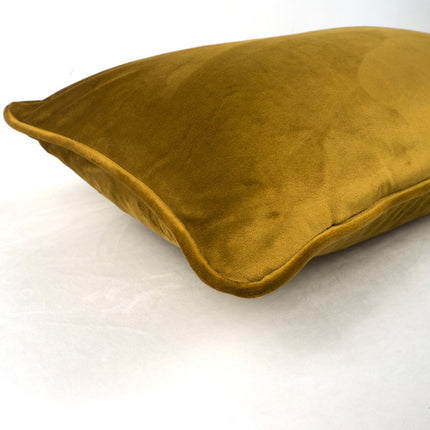 Velvet Cushion Cover – Bronze & Gold Luxury Pillow | Ikeame