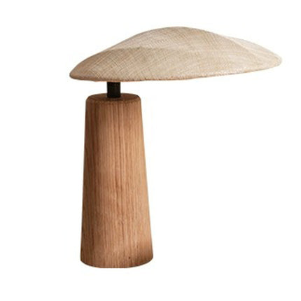 Japanese Style Bamboo Table Lamp – Minimalist Decorative Light with Linen Shade