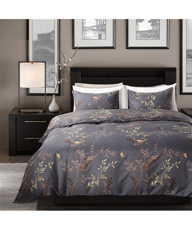 Luxury Floral Duvet Cover Set – Black or Blue, 3 Pieces