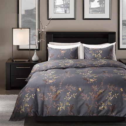 Luxury Floral Duvet Cover Set – Black or Blue, 3 Pieces