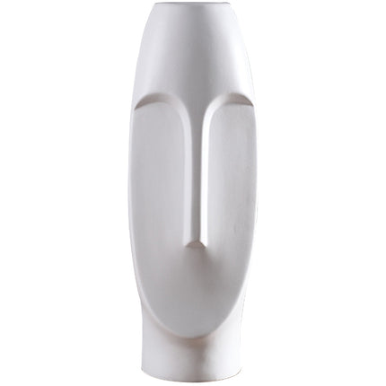 Tall Abstract Face Vase – Nordic Sculptural Ceramic Statement