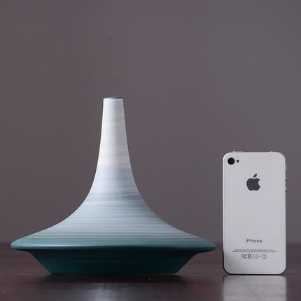 Abstract Gradient Ceramic Vase – Modern Art Statement Piece