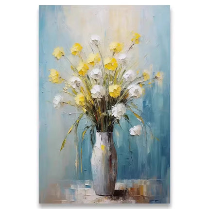 Flowers Canvas Wall Art | Botanical Bedroom Poster