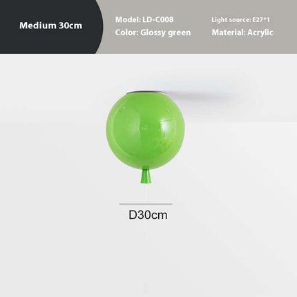 Balloon Shaped Ceiling Light Shade – Colourful Modern LED Acrylic Lamp