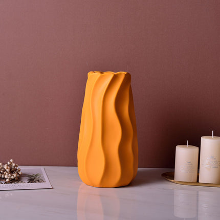 Ceramic Ripple Vase | Modern Coloured Decorative Vase