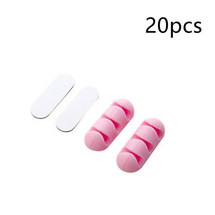 Silicone Cable Clips – Pastel Wire Organiser for Desk