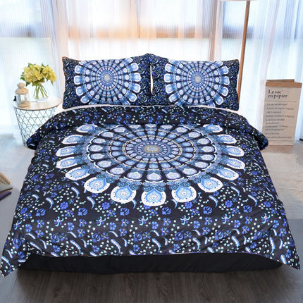 Blue Peacock Mandala Pattern Bedding
