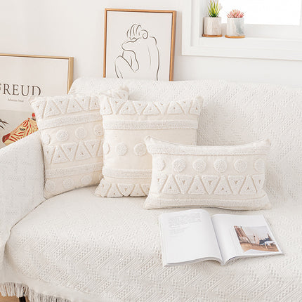 Nordic Beige Tufted Geometric Cushion - 4 designs