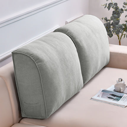 Supportive Backrest Pillow – Elegant Comfort in Smokey Grey, Luxury Blue and Pink