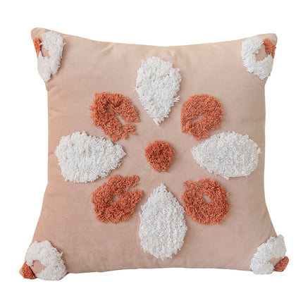 Nordic Style Tufted Cushion with 3D Geometric Patterns