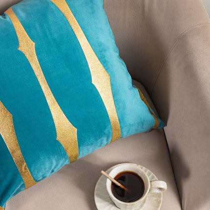 Golden Stripe Cushion Cover – 45x45cm in Beige or Brown