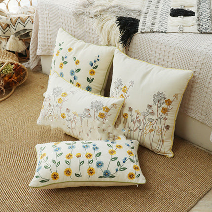 Embroidered Plant & Flower Cushion Covers – 16 Embroidered Designs 🌿🌸