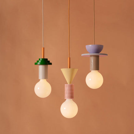 Modern Art Geometric Pendant LED Lights – 8 Designs, Warm or White Light