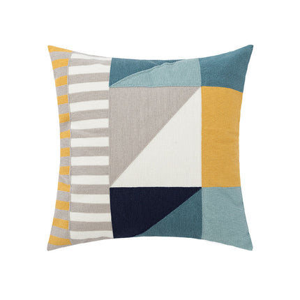 Nordic Embroidered Cushion Cover | Cotton Canvas Decorative Pillow