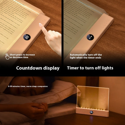 Rechargeable LED Tablet Reading Light – 3 Modes, Stepless Brightness, Timer