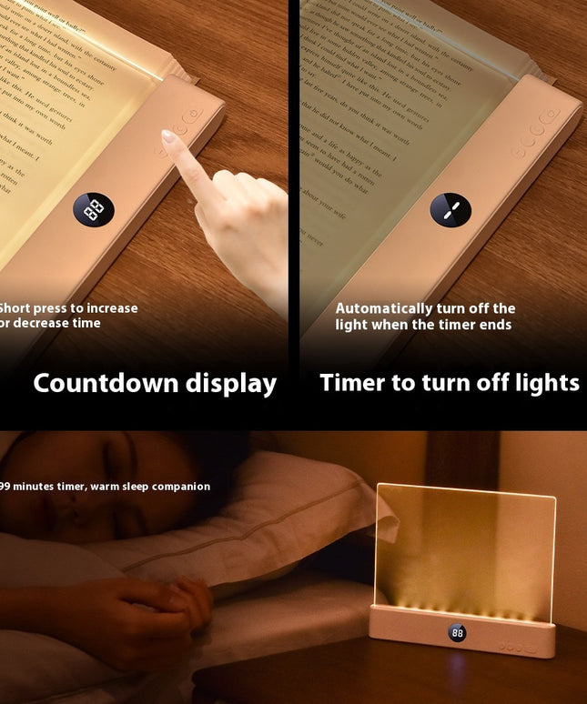 Rechargeable LED Tablet Reading Light – 3 Modes, Stepless Brightness, Timer