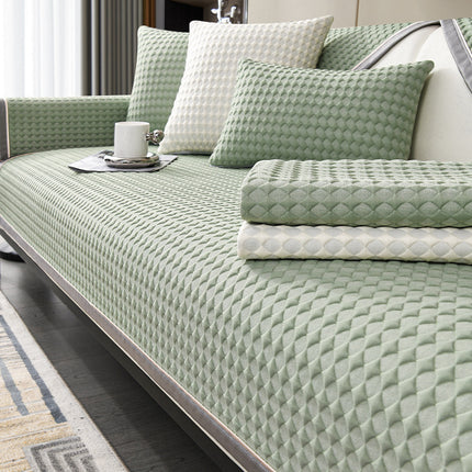 Diamond pattern non-slip sofa cover