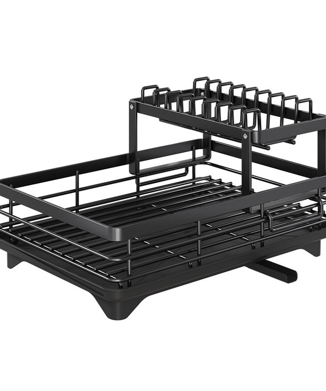 Premium Dish Drying Rack Carbon Steel Kitchen Storage Organiser
