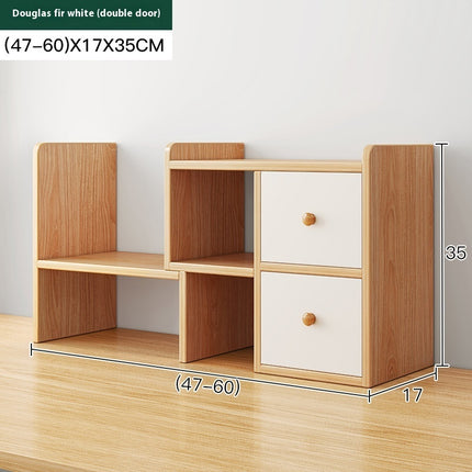 Adjustable Desktop Bookshelf Retractable Desk Organiser