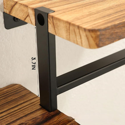 Wooden Bathroom Shelf with Toilet Roll Holder — 3-Tier, Foldable