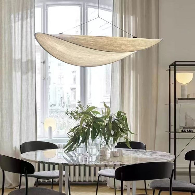 Japanese Style Silk Ceiling Light Shade – Cloud Sail Pendant (4 Sizes)