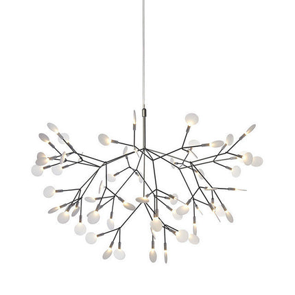 Nordic Style Leafy Branch Chandelier – Acrylic Leaves | LED Modern Lighting
