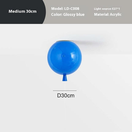 Balloon Shaped Ceiling Light Shade – Colourful Modern LED Acrylic Lamp