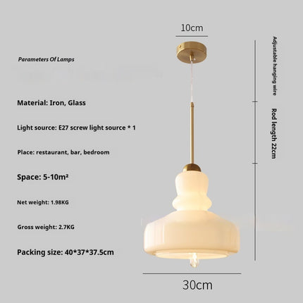 Colourful French-Style Gourd Droplight – Copper or Wrought Iron Fixture