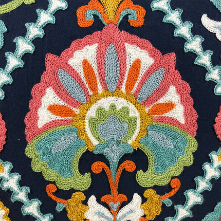 Vintage Boho Embroidered Cushion Cover | Fringe Pillowcase